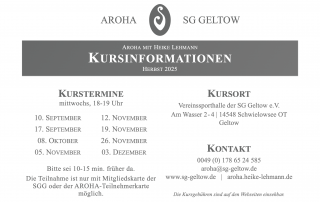 Kurstermine Aroha